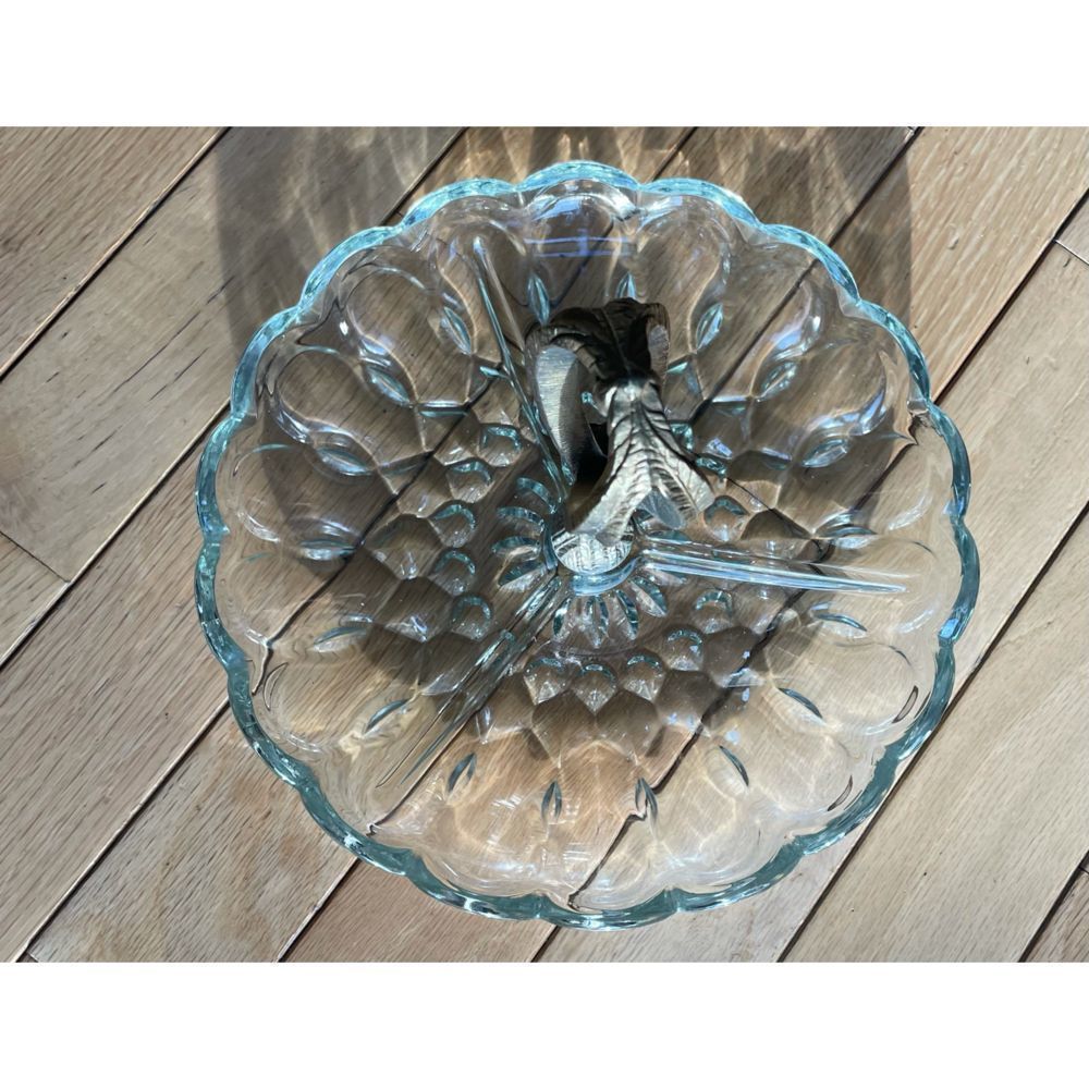 Vintage Pressed Glass Dish / Relish Tray